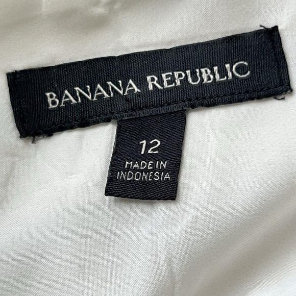 Banana Republic Pleated A-Line Midi Multi-Colored Skirt Size 12 - Picture 7 of 10